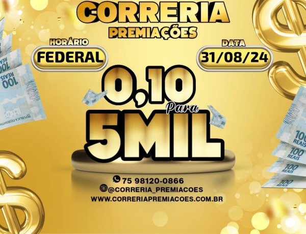 FEDERAL >>R$ 5.000,00 - CINCO MIL REAIS 