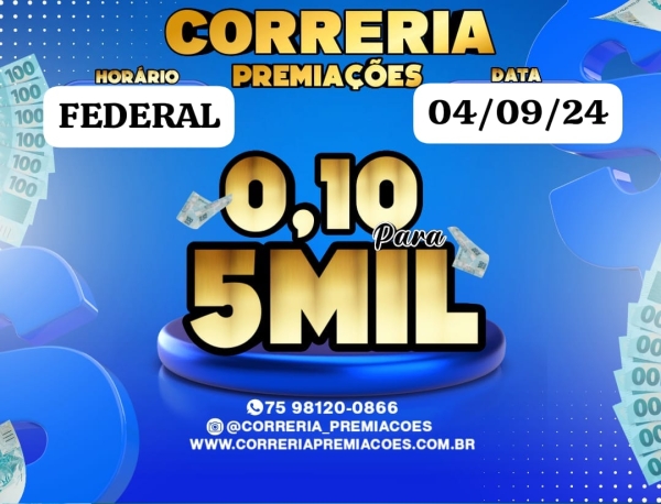 FEDERAL >>R$ 5.000,00 - CINCO MIL REAIS 